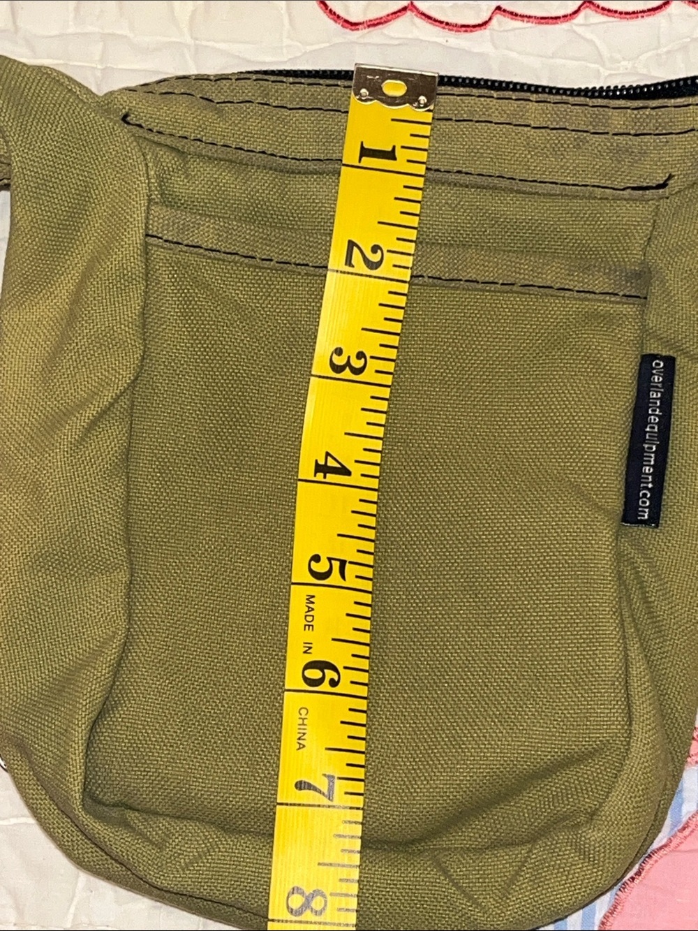 Overland Equipment Olive Green Crossbody Bag with Adjustable Strap - Picture 12 of 13